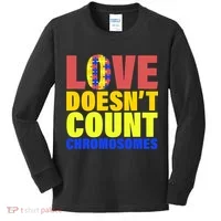 Love Doesn't Count Chromosomes Down Syndrome Kids Long Sleeve Shirt thumb 0