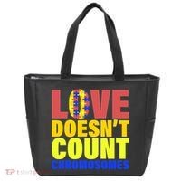 Love Doesn't Count Chromosomes Down Syndrome Tote Bag thumb 0