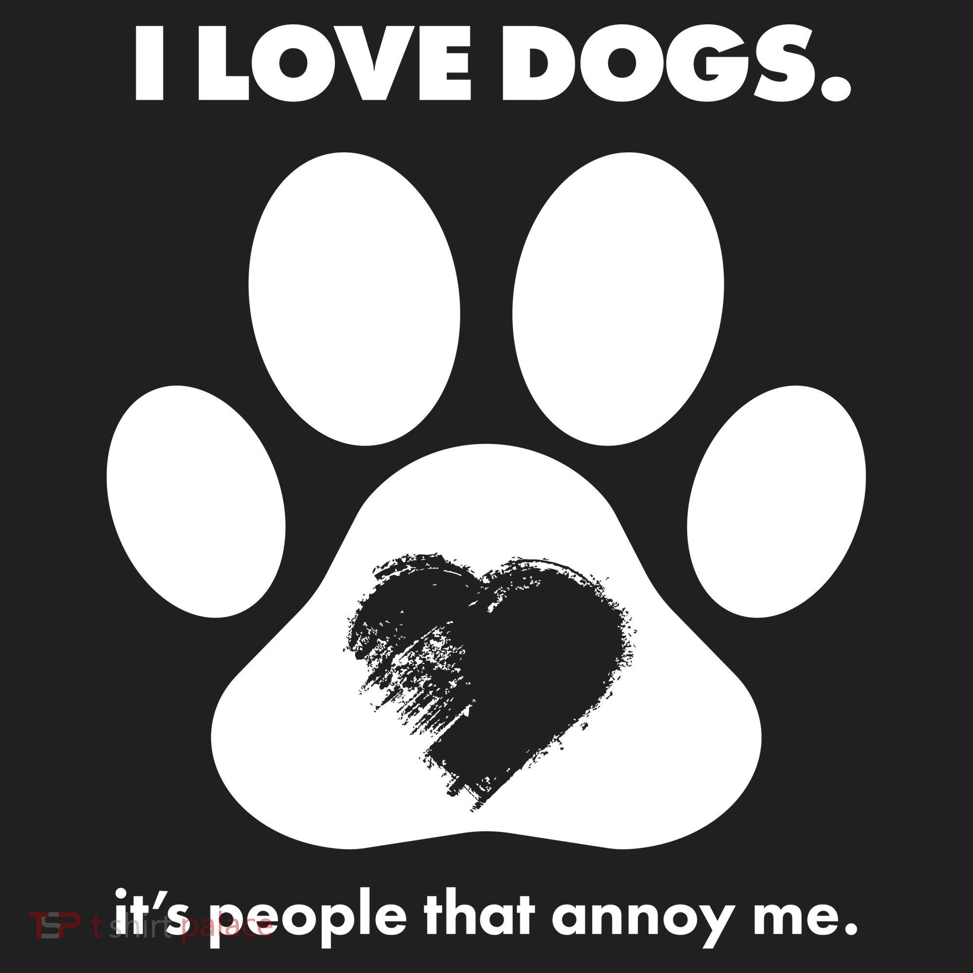 Love Dogs Hate People Golf Towel