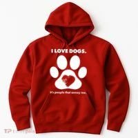 Love Dogs Hate People Hoodie thumb 0