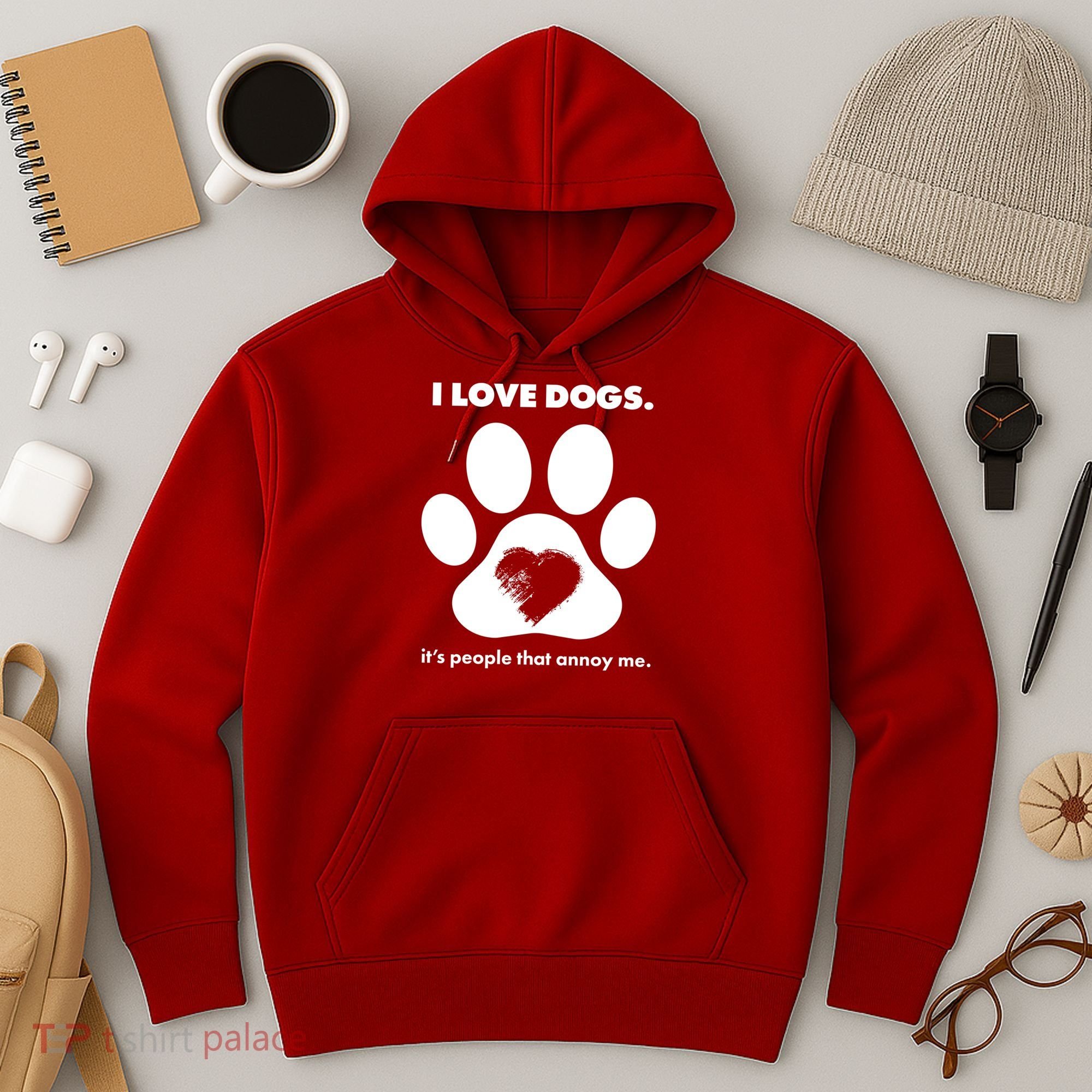 Love Dogs Hate People Hoodie