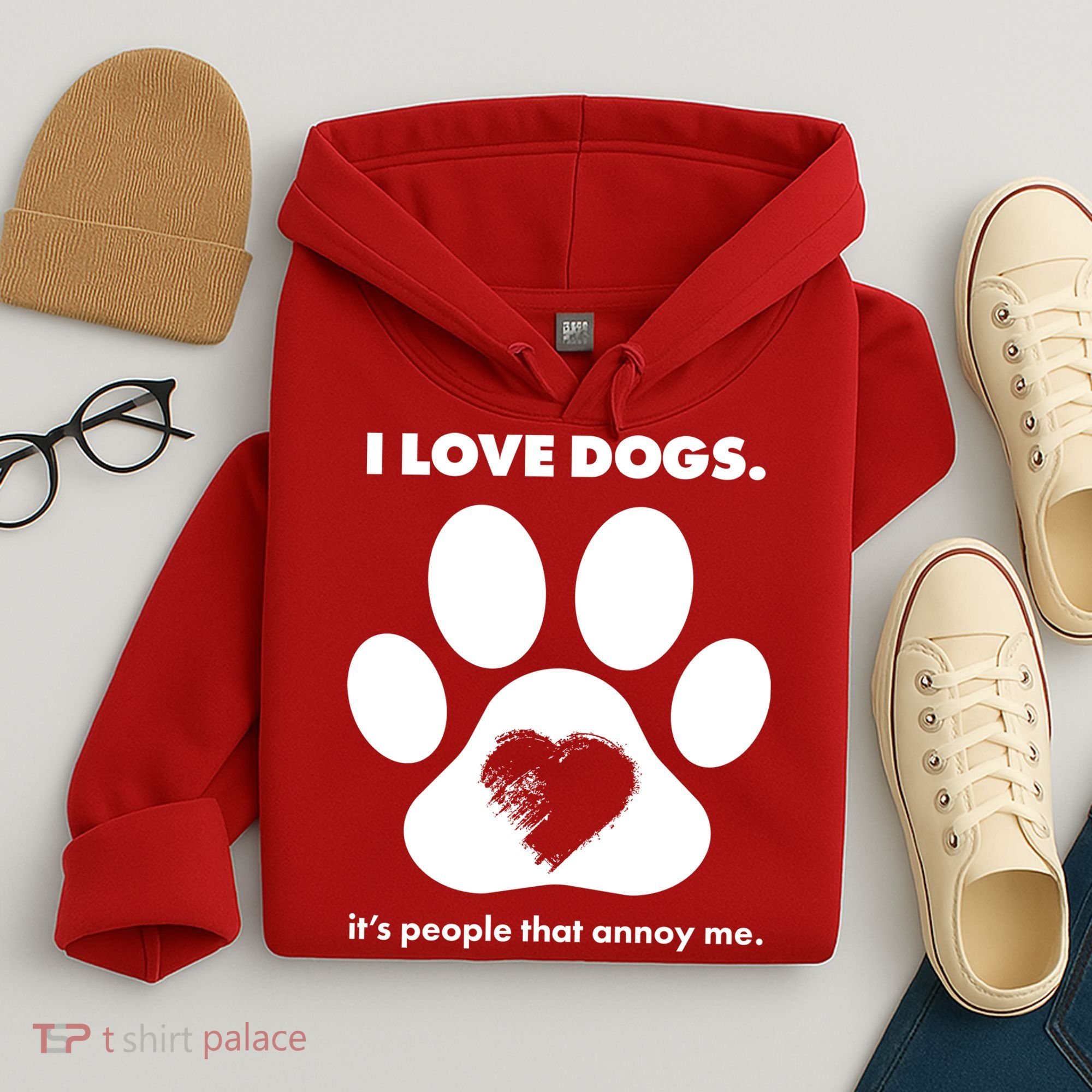 Love Dogs Hate People Hoodie