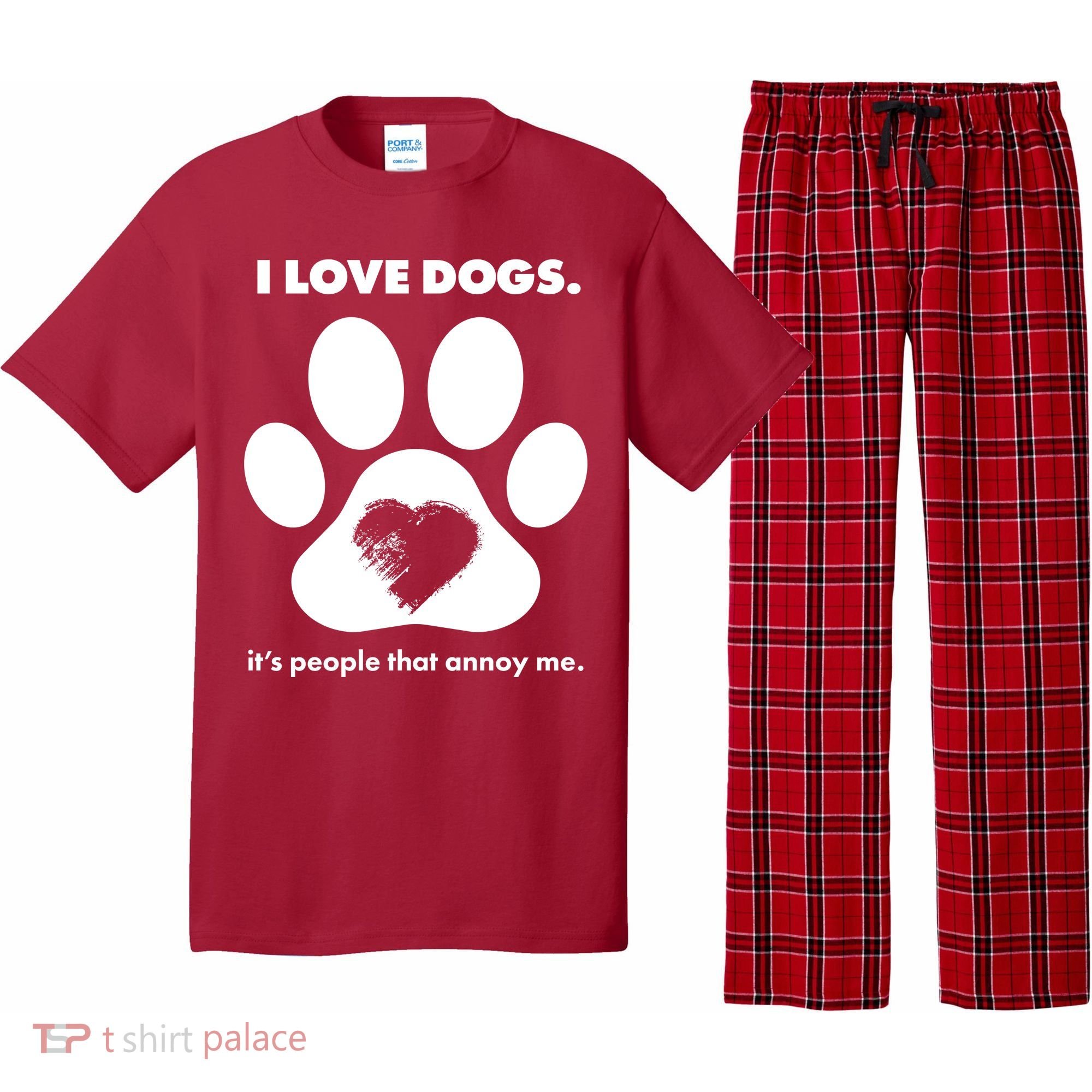Love Dogs Hate People Pajama Set