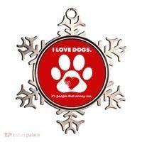 Love Dogs Hate People Ornament thumb 0