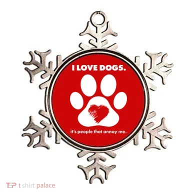 Love Dogs Hate People Ornament