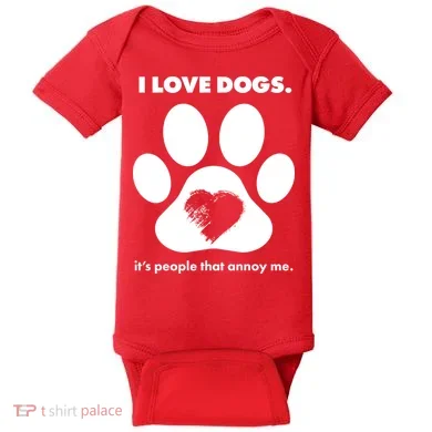 Love Dogs Hate People Baby Bodysuit