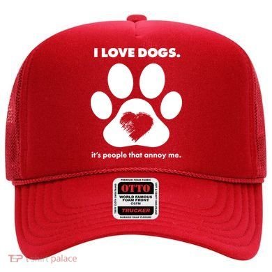 Love Dogs Hate People Hat