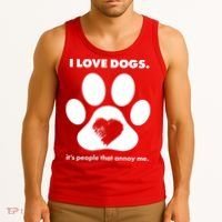 Love Dogs Hate People Tank Top thumb 3