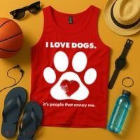 Love Dogs Hate People Tank Top thumb 4