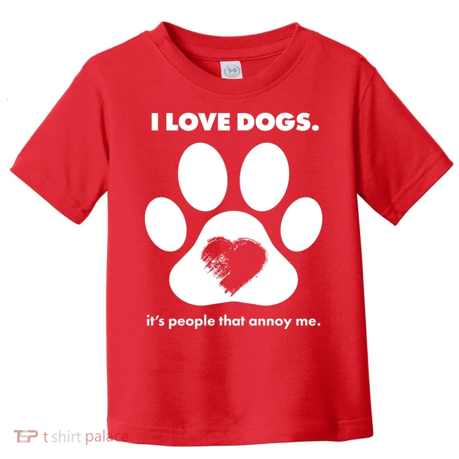 Love Dogs Hate People Toddler T-Shirt