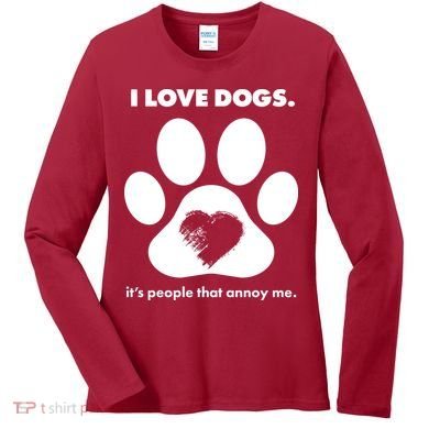 Love Dogs Hate People Women's Long Sleeve Shirt