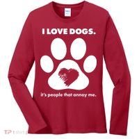 Love Dogs Hate People Women's Long Sleeve Shirt thumb 0