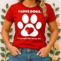 Love Dogs Hate People Women's T-Shirt thumb 2