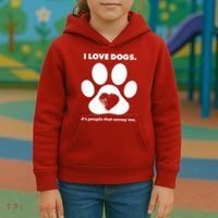 Love Dogs Hate People Kids Hoodie thumb 3