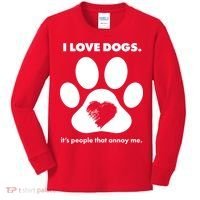 Love Dogs Hate People Kids Long Sleeve Shirt thumb 0