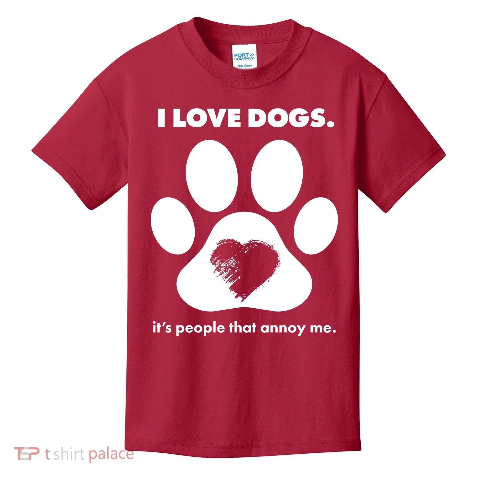 Love Dogs Hate People Kids T-Shirt