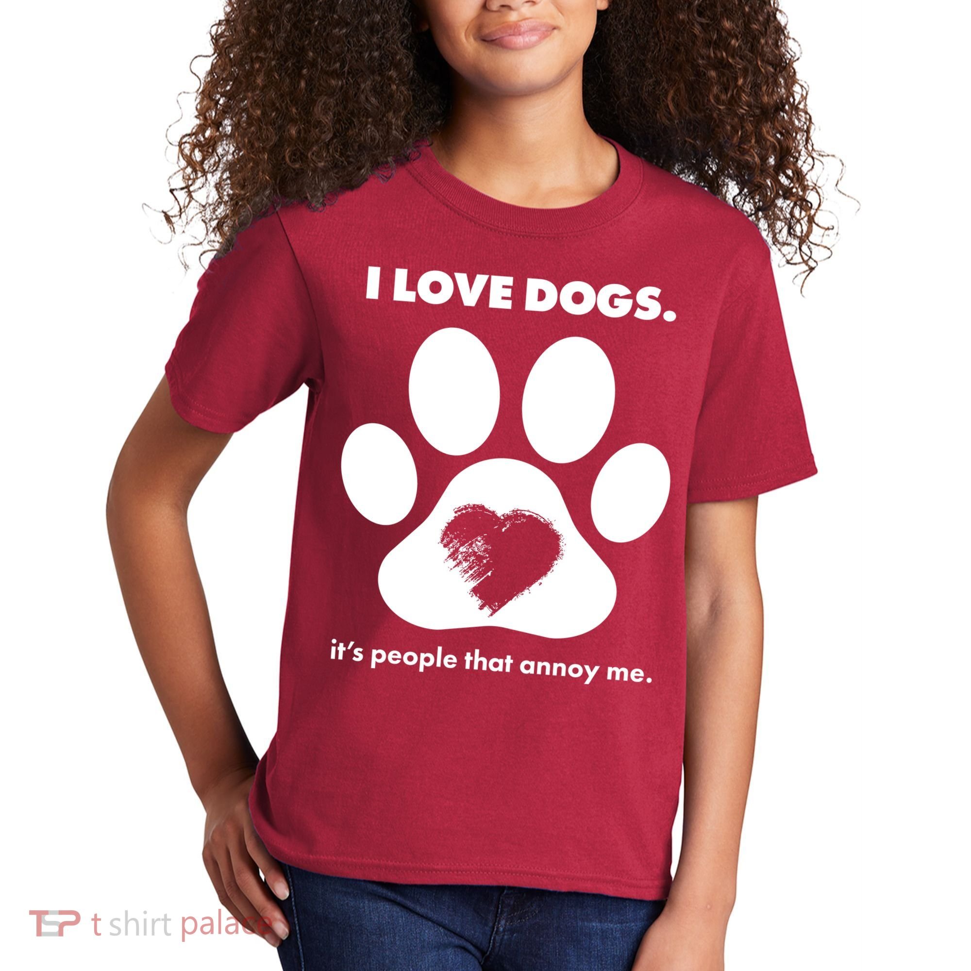 Love Dogs Hate People Kids T-Shirt