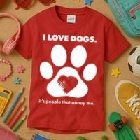 Love Dogs Hate People Kids T-Shirt thumb 3