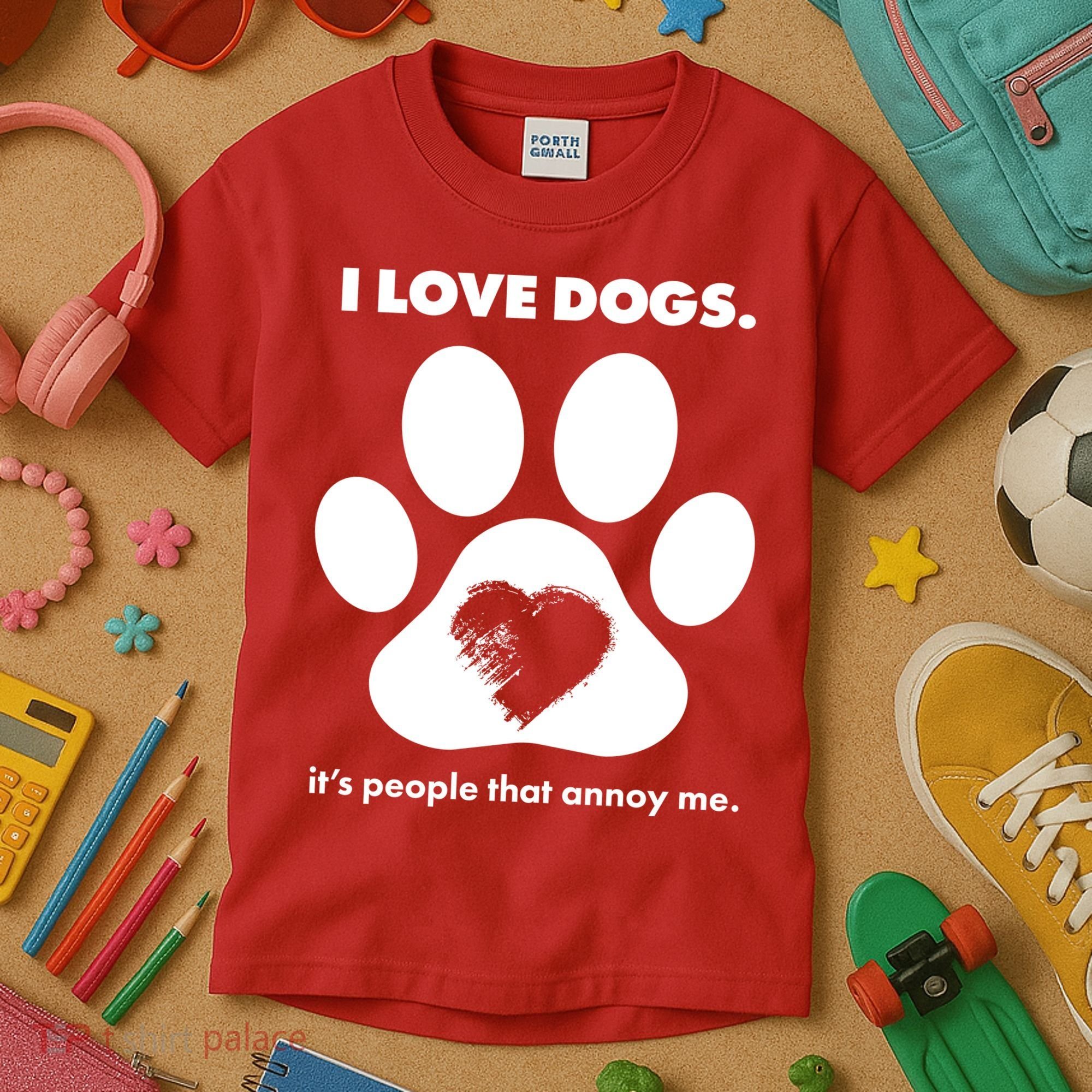 Love Dogs Hate People Kids T-Shirt