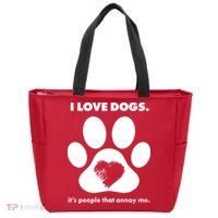 Love Dogs Hate People Tote Bag thumb 0
