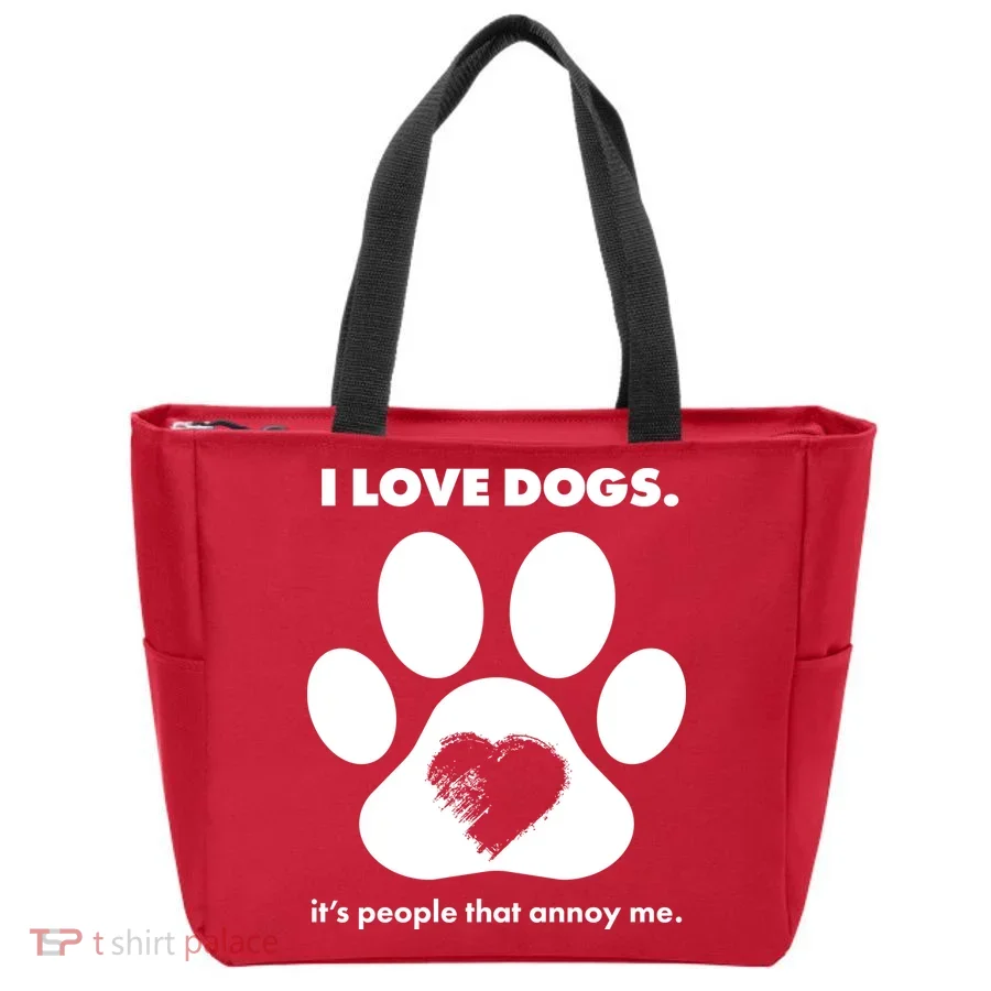 Love Dogs Hate People Tote Bag