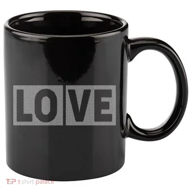 Love Dot Pattern 11oz C Handle Ceramic Mug