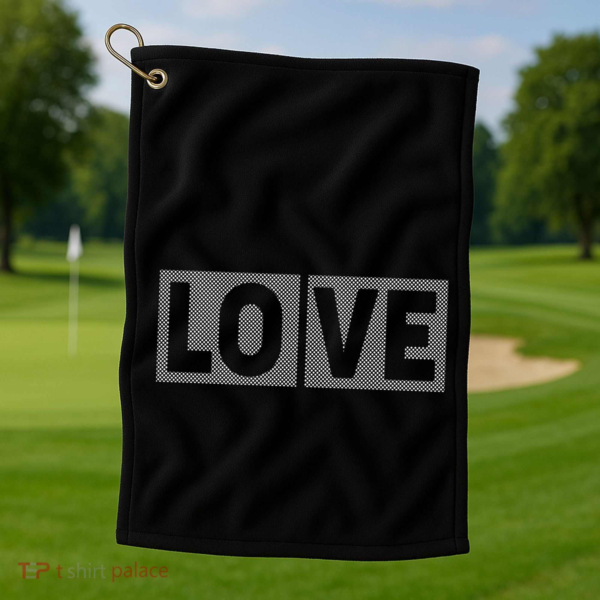 Love Dot Pattern Golf Towel