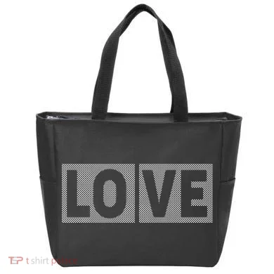 Love Dot Pattern Tote Bag