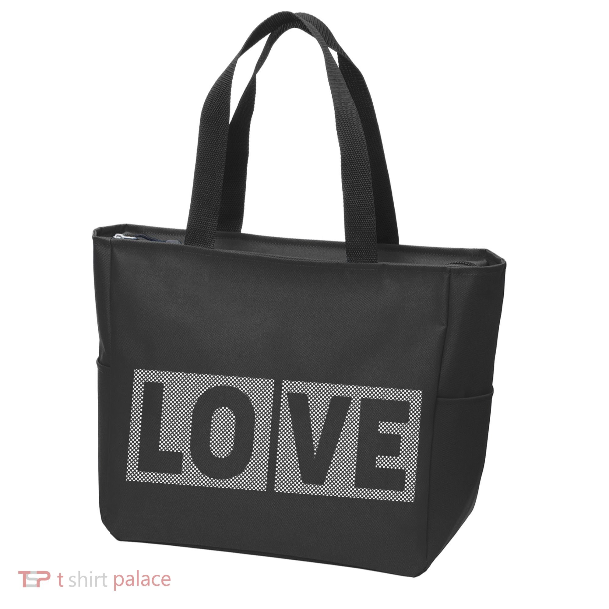 Love Dot Pattern Tote Bag