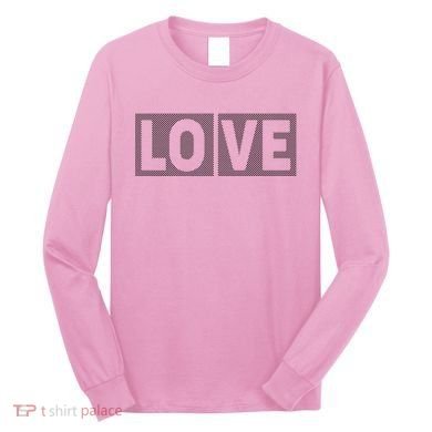 Love Dot Pattern Long Sleeve Shirt