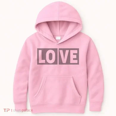 Love Dot Pattern Kids Hoodie