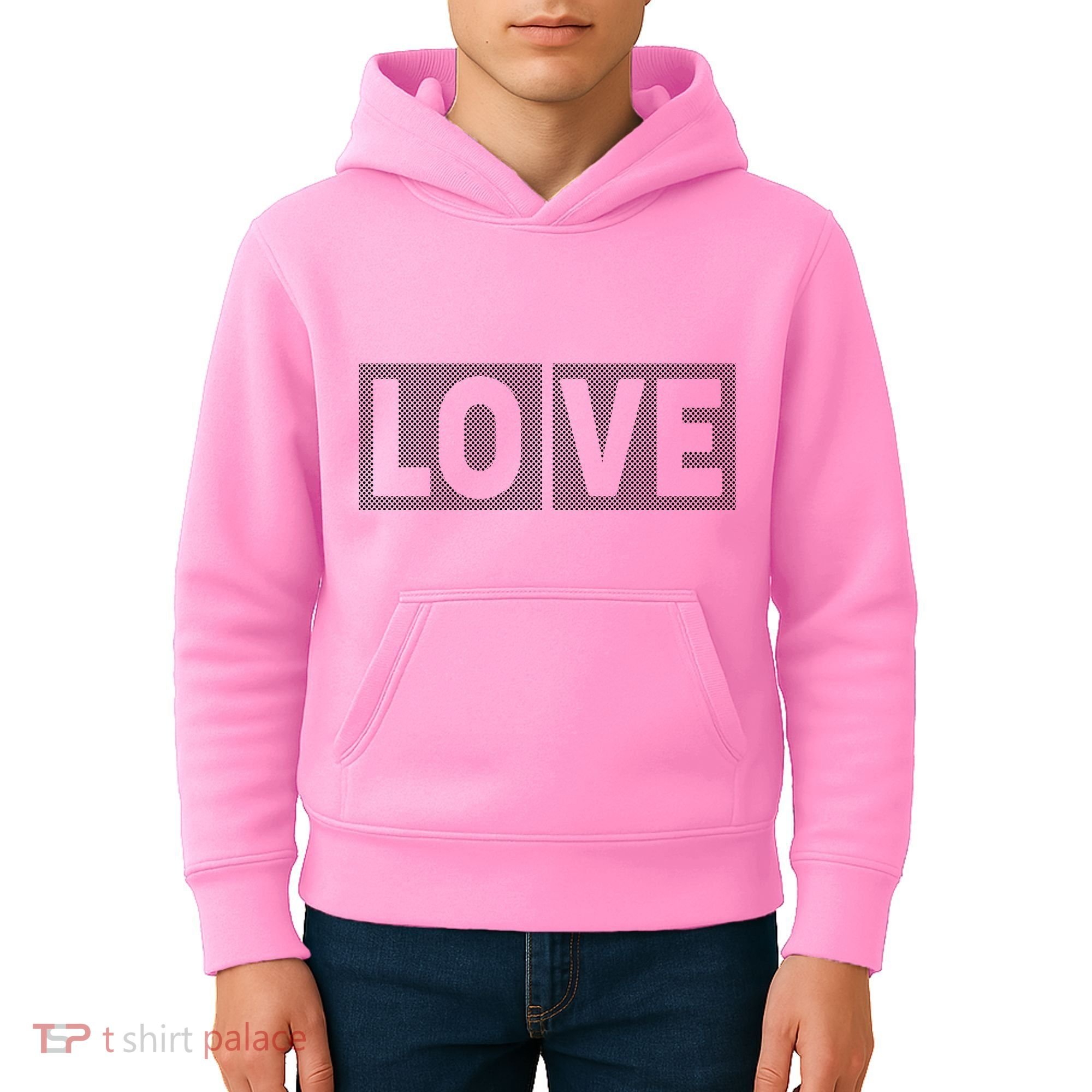 Love Dot Pattern Kids Hoodie