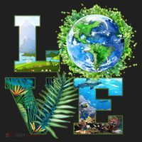 LOVE Earth Day Celebration Golf Towel thumb 3