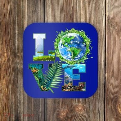 LOVE Earth Day Celebration Coaster