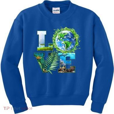 LOVE Earth Day Celebration Kids Sweatshirt