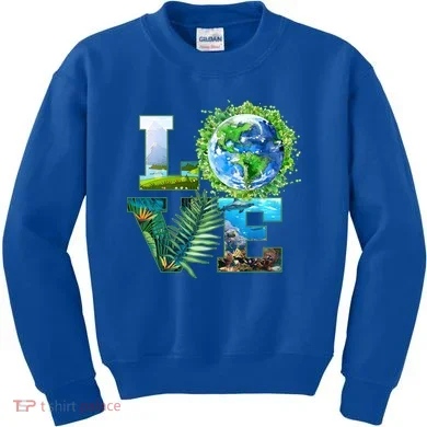 LOVE Earth Day Celebration Kids Sweatshirt