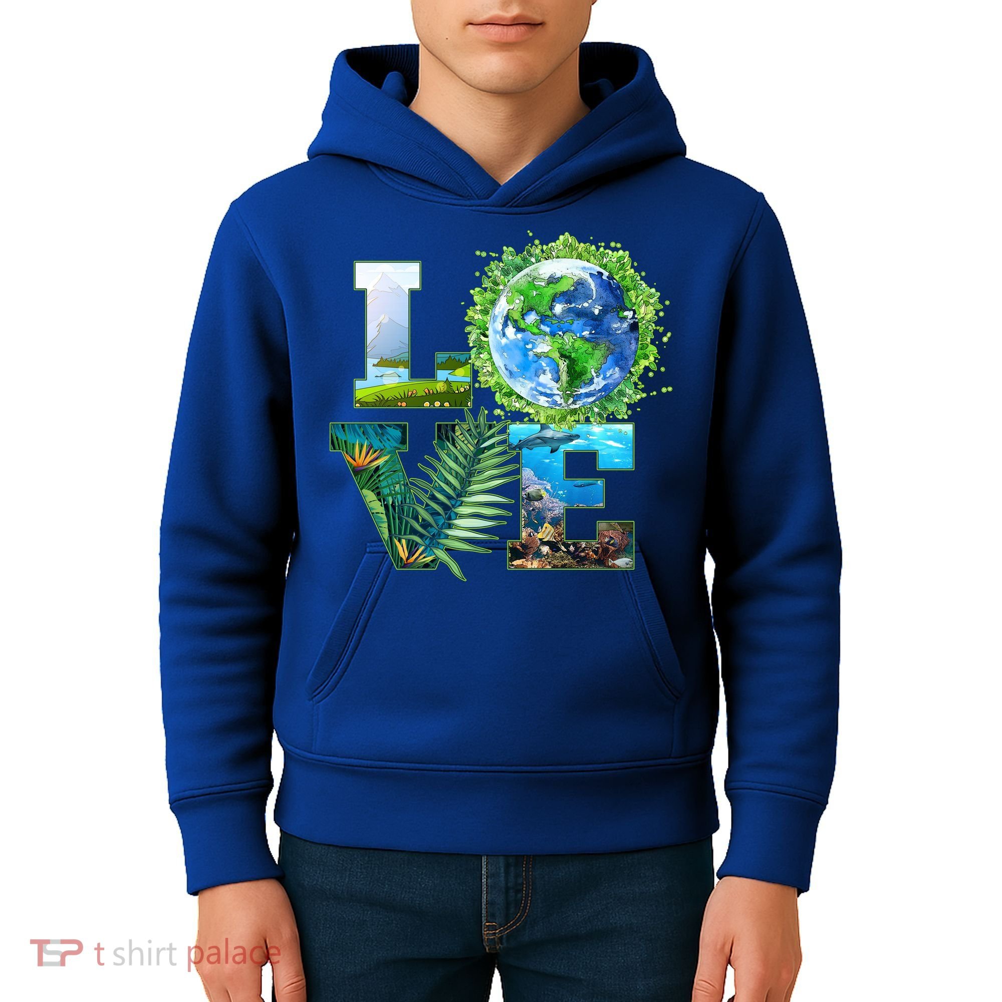 LOVE Earth Day Celebration Kids Hoodie