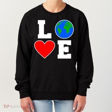 Love Earth Day Globe Heart Science Women's Sweatshirt