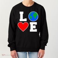Love Earth Day Globe Heart Science Women's Sweatshirt thumb 0