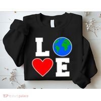Love Earth Day Globe Heart Science Sweatshirt thumb 2