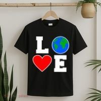 Love Earth Day Globe Heart Science T-Shirt thumb 2