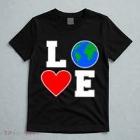 Love Earth Day Globe Heart Science T-Shirt thumb 5