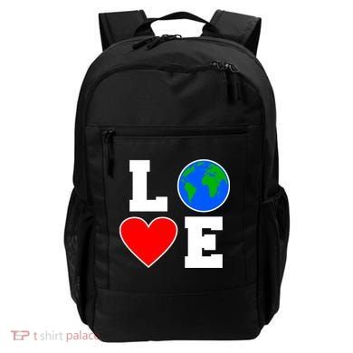 Love Earth Day Globe Heart Science Backpack