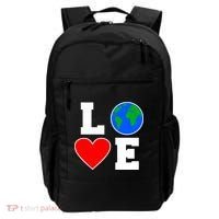 Love Earth Day Globe Heart Science Backpack thumb 0