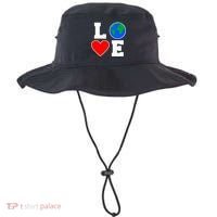 Love Earth Day Globe Heart Science Bucket Hat thumb 0