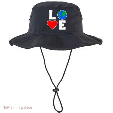Love Earth Day Globe Heart Science Bucket Hat