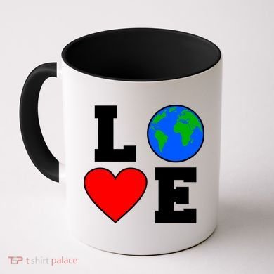 Love Earth Day Globe Heart Science Coffee Mug