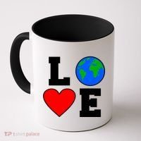 Love Earth Day Globe Heart Science Coffee Mug thumb 0