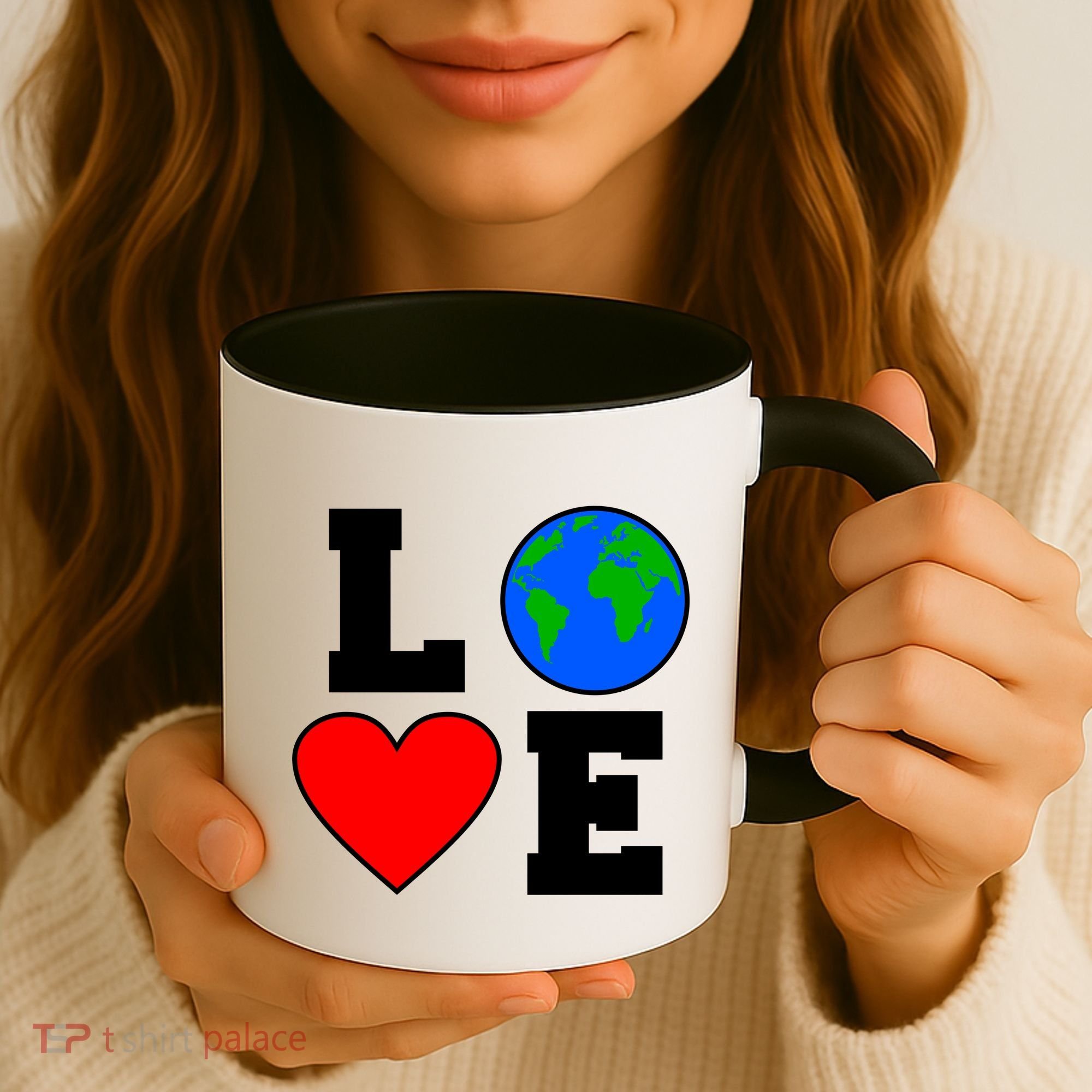 Love Earth Day Globe Heart Science Coffee Mug