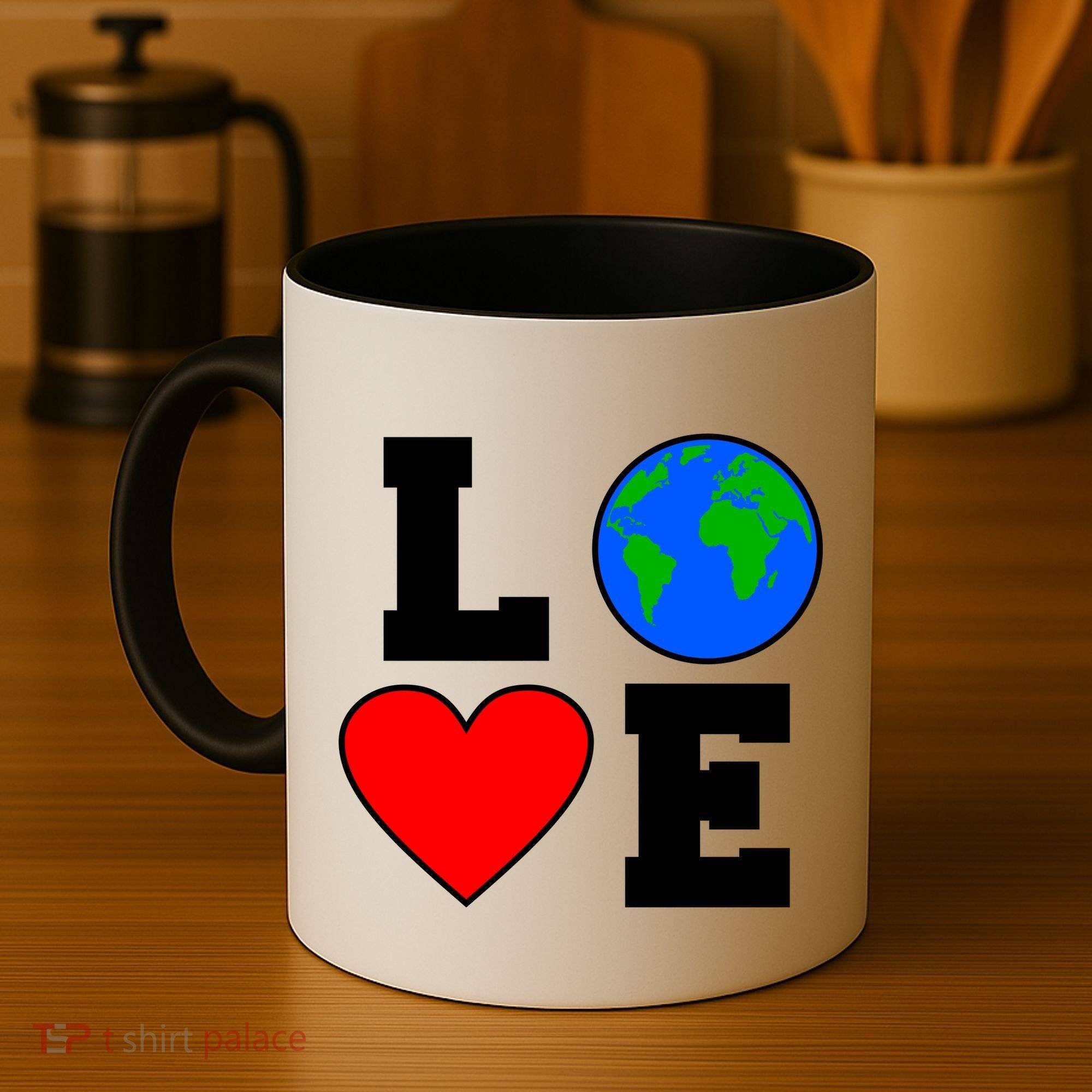 Love Earth Day Globe Heart Science Coffee Mug